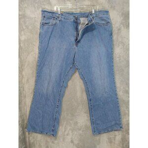 Gap 1969 Jeans Mens 42x30 Blue Denim Loose Fit Wide Leg High Rise Medium Wash